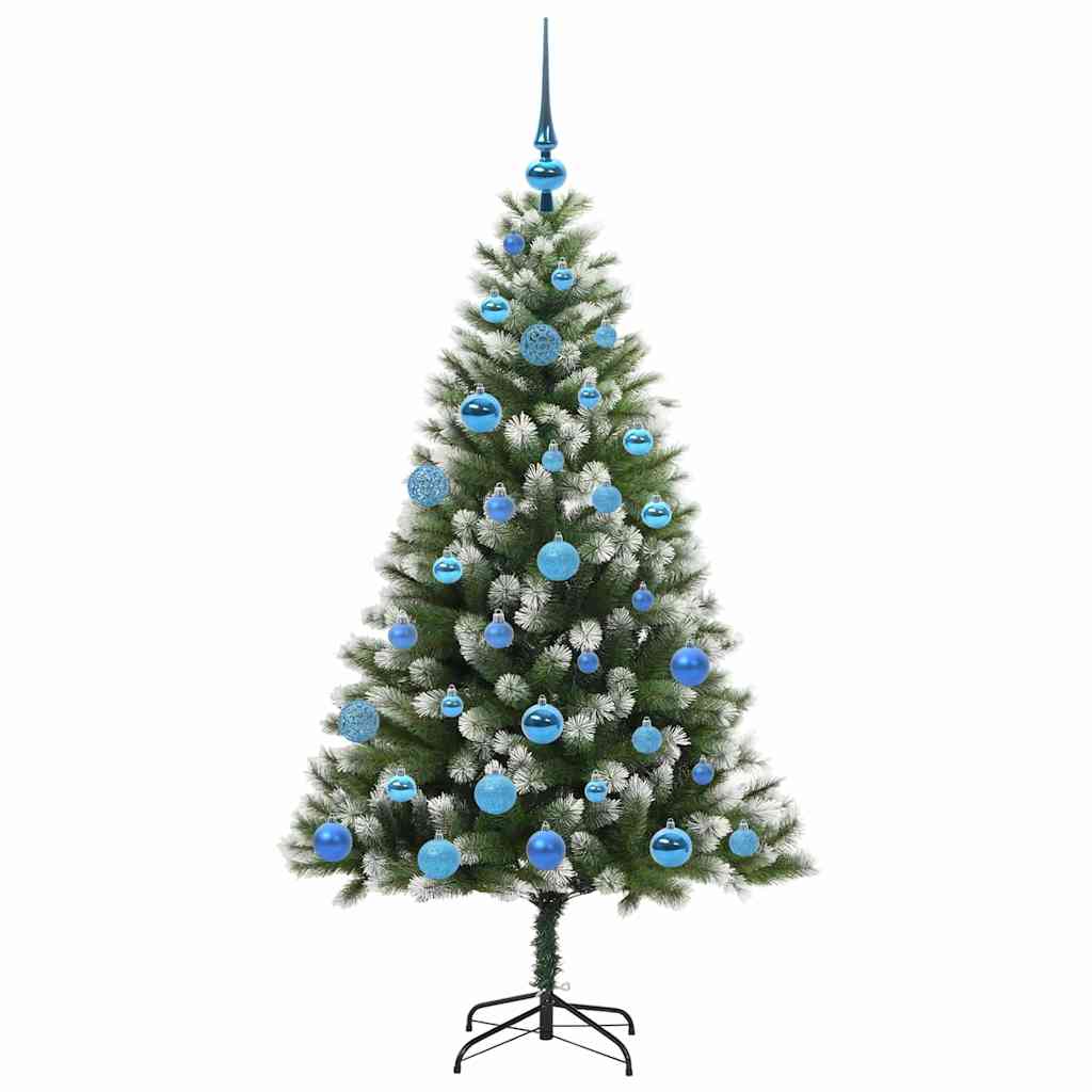 Albero di Natale artificiale con rami snodati e neve imbiancata
