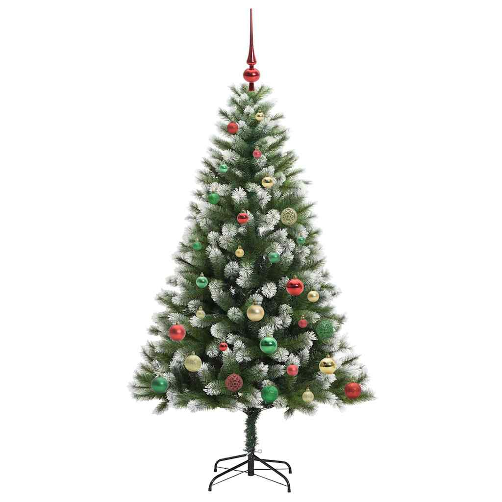Albero di Natale artificiale con rami snodati e neve imbiancata