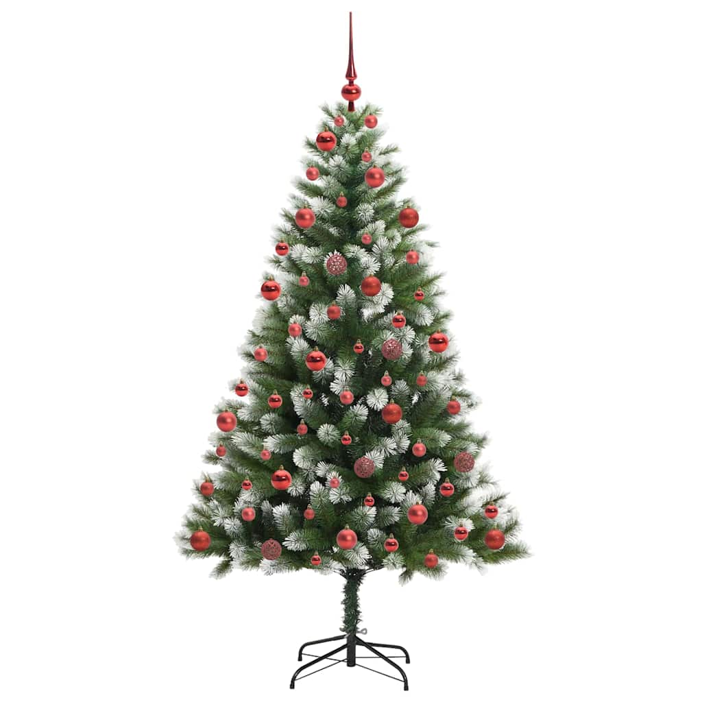 Albero di Natale artificiale con rami snodati e neve imbiancata