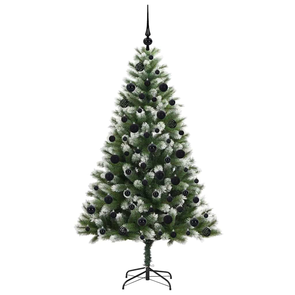 Albero di Natale artificiale con rami snodati e neve imbiancata
