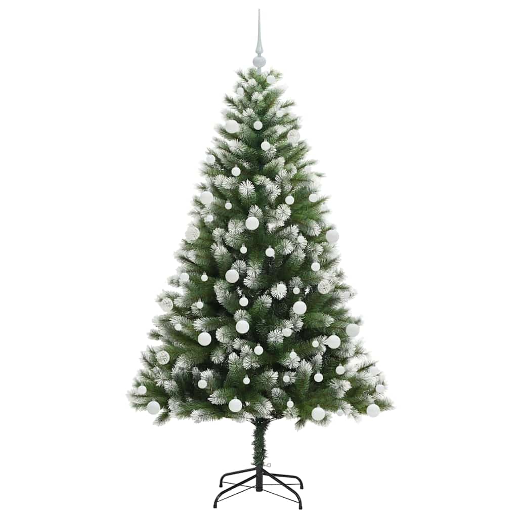 Albero di Natale artificiale con rami snodati e neve imbiancata
