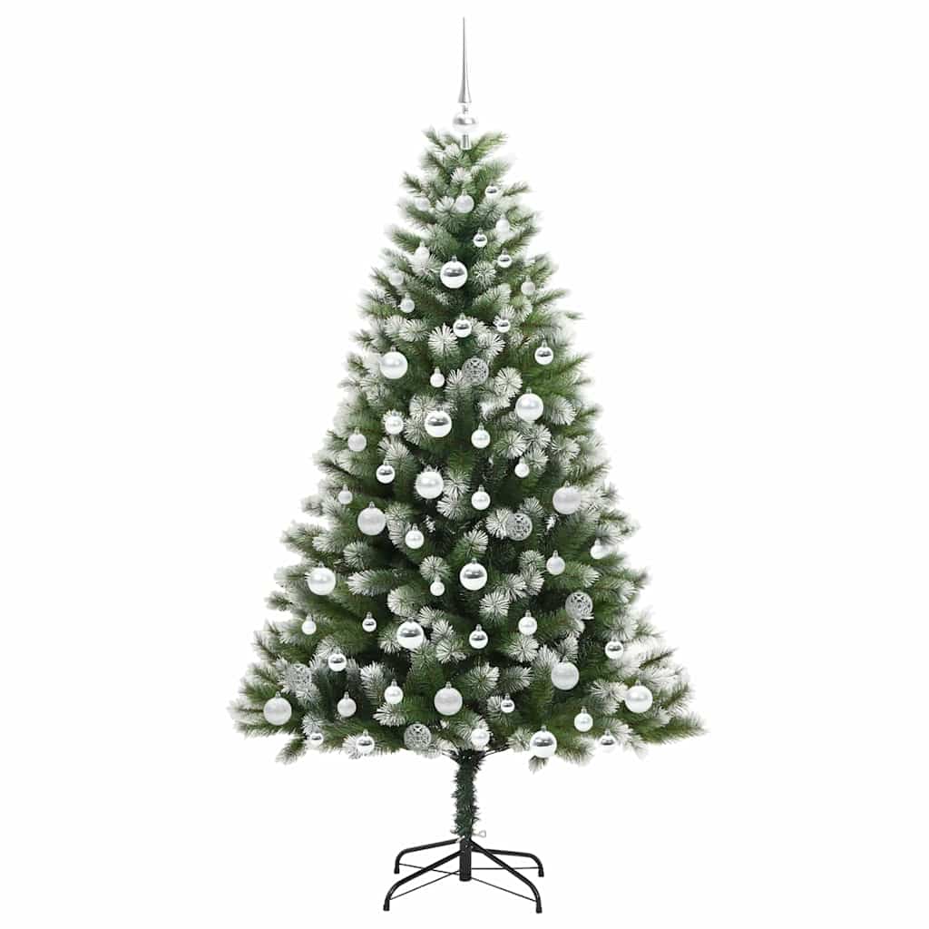Albero di Natale artificiale con rami snodati e neve imbiancata