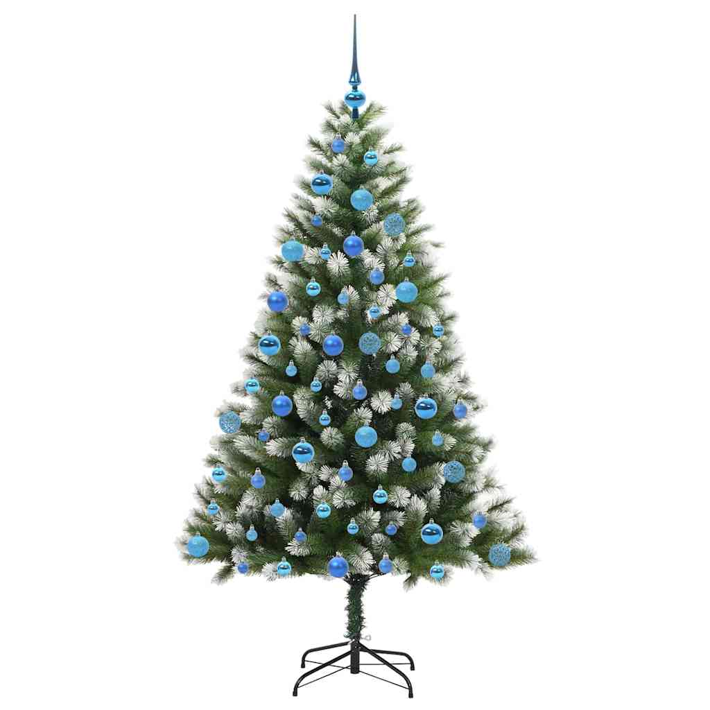 Albero di Natale artificiale con rami snodati e neve imbiancata