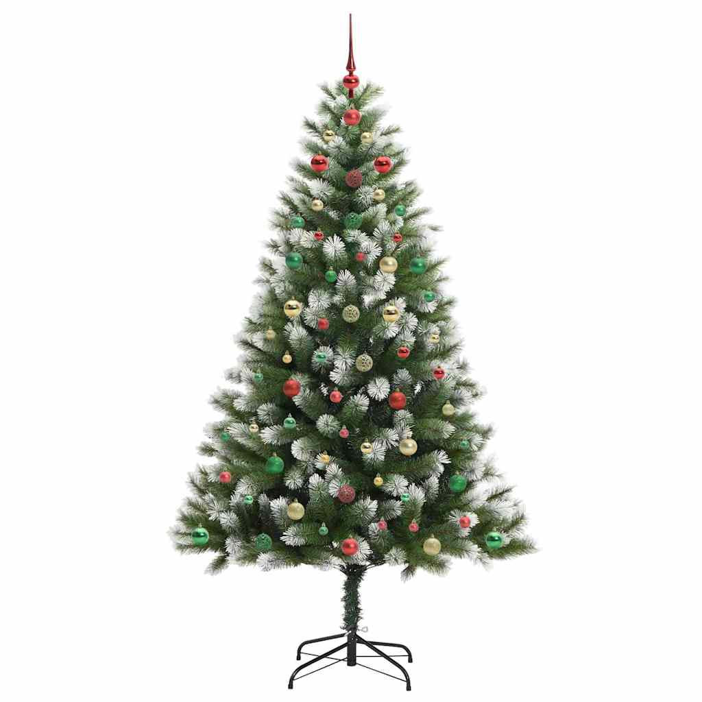 Albero di Natale artificiale con rami snodati e neve imbiancata