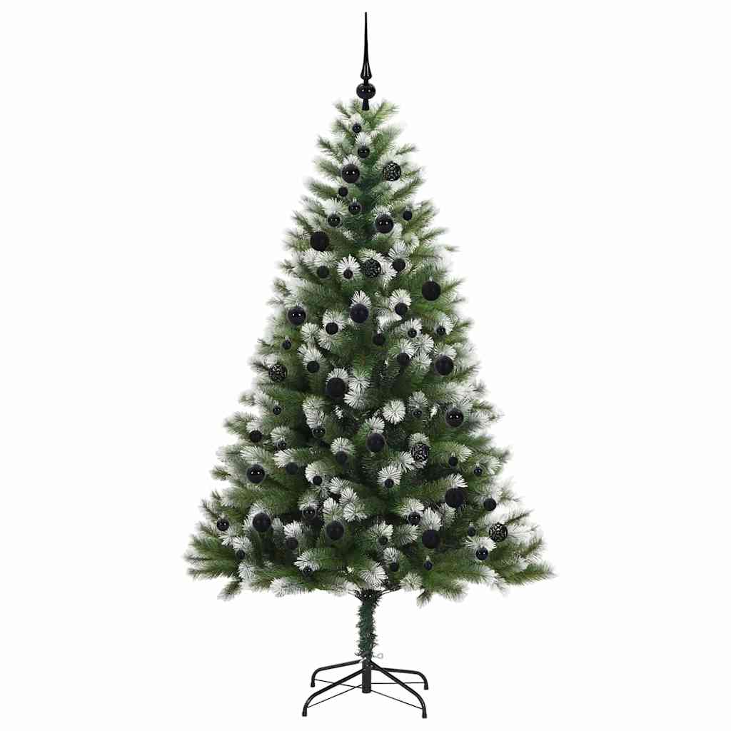 Albero di Natale artificiale con rami snodati e neve imbiancata