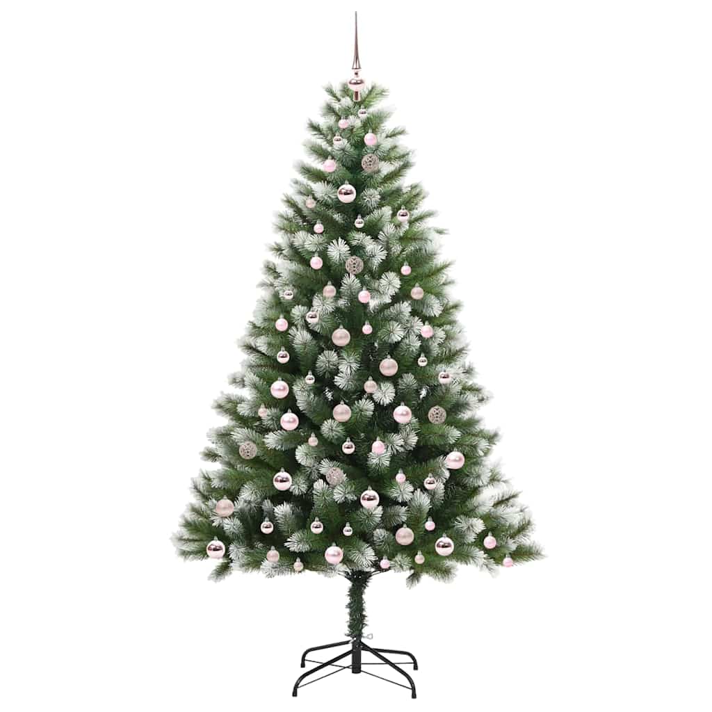 Albero di Natale artificiale con rami snodati e neve imbiancata