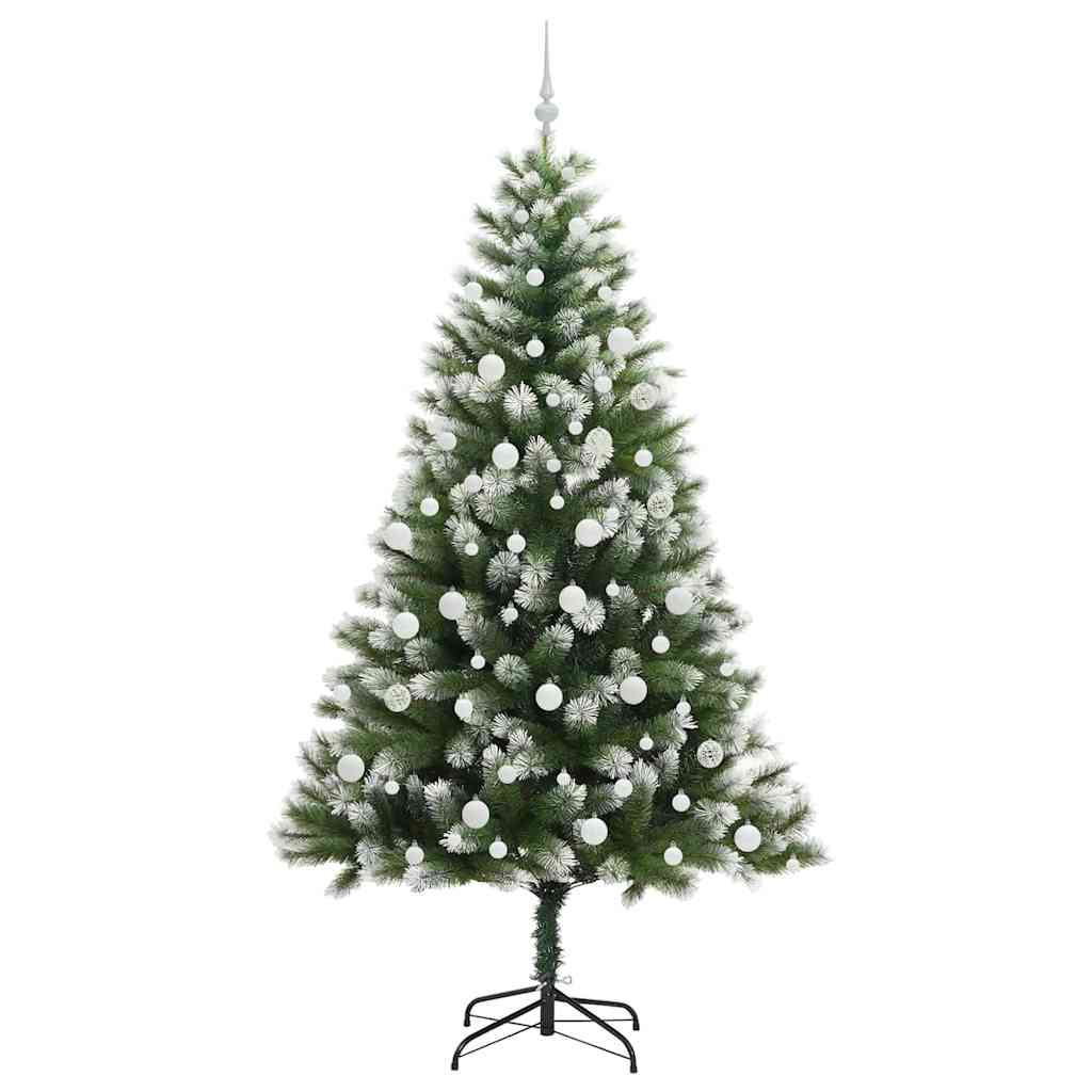 Albero di Natale artificiale con rami snodati e neve imbiancata