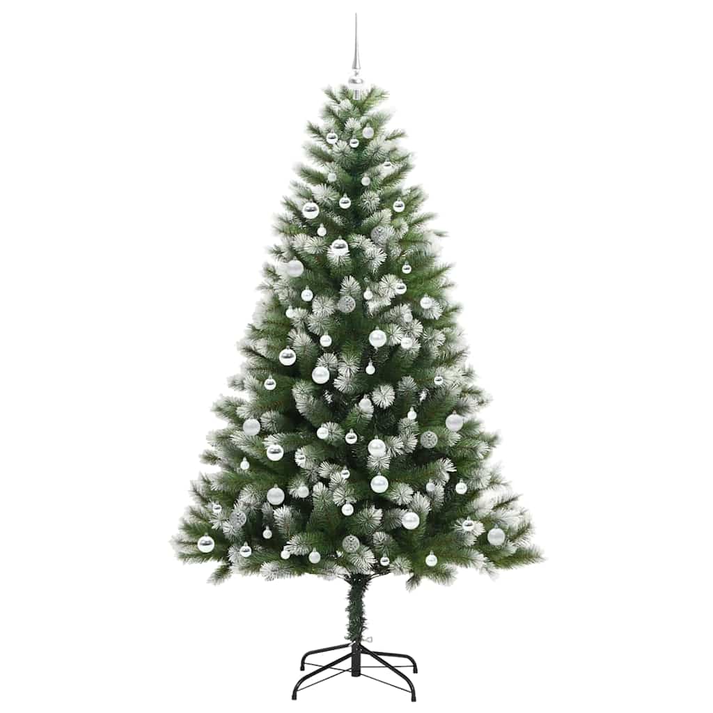 Albero di Natale artificiale con rami snodati e neve imbiancata