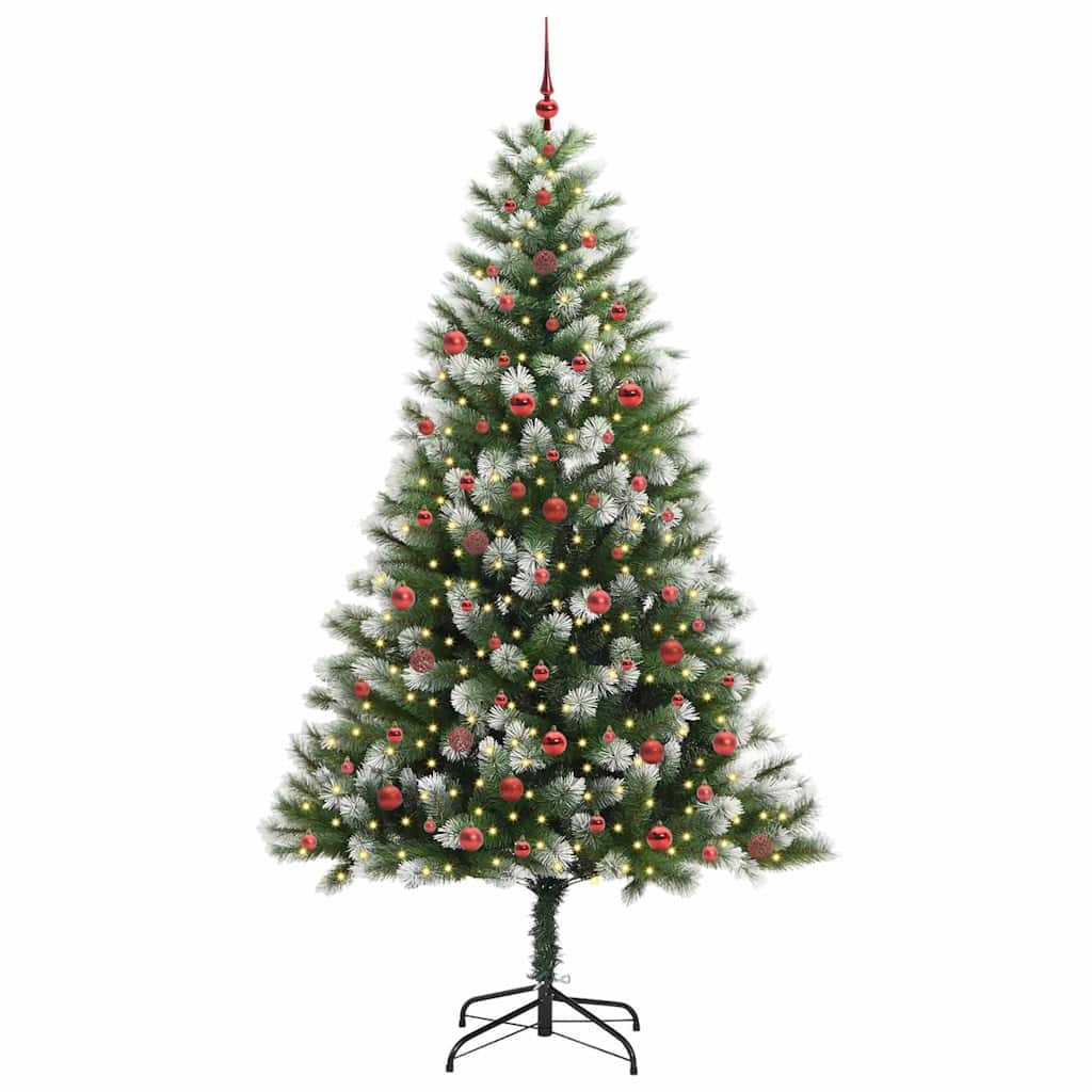 Albero di Natale artificiale con rami snodati e neve imbiancata