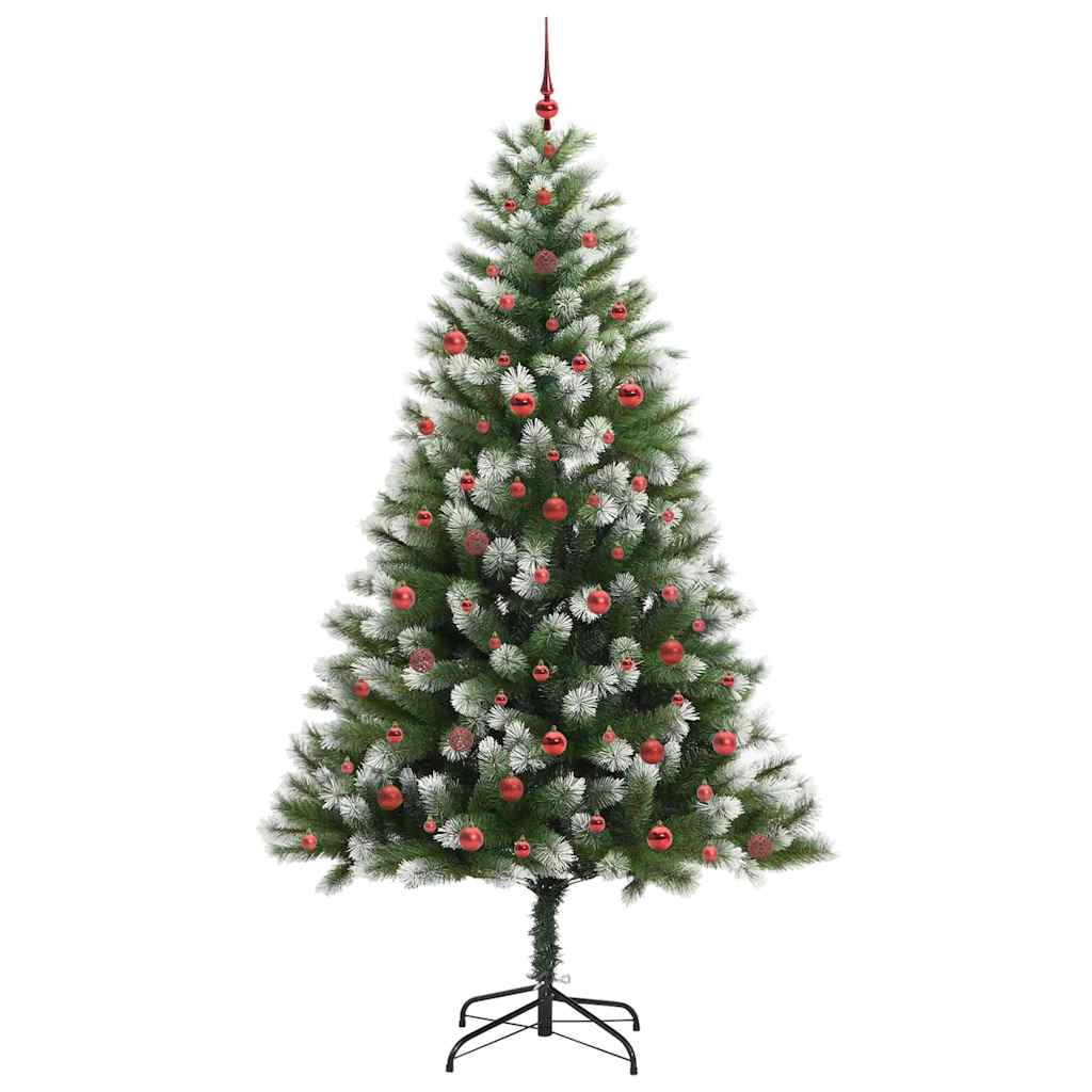 Albero di Natale artificiale con rami snodati e neve imbiancata