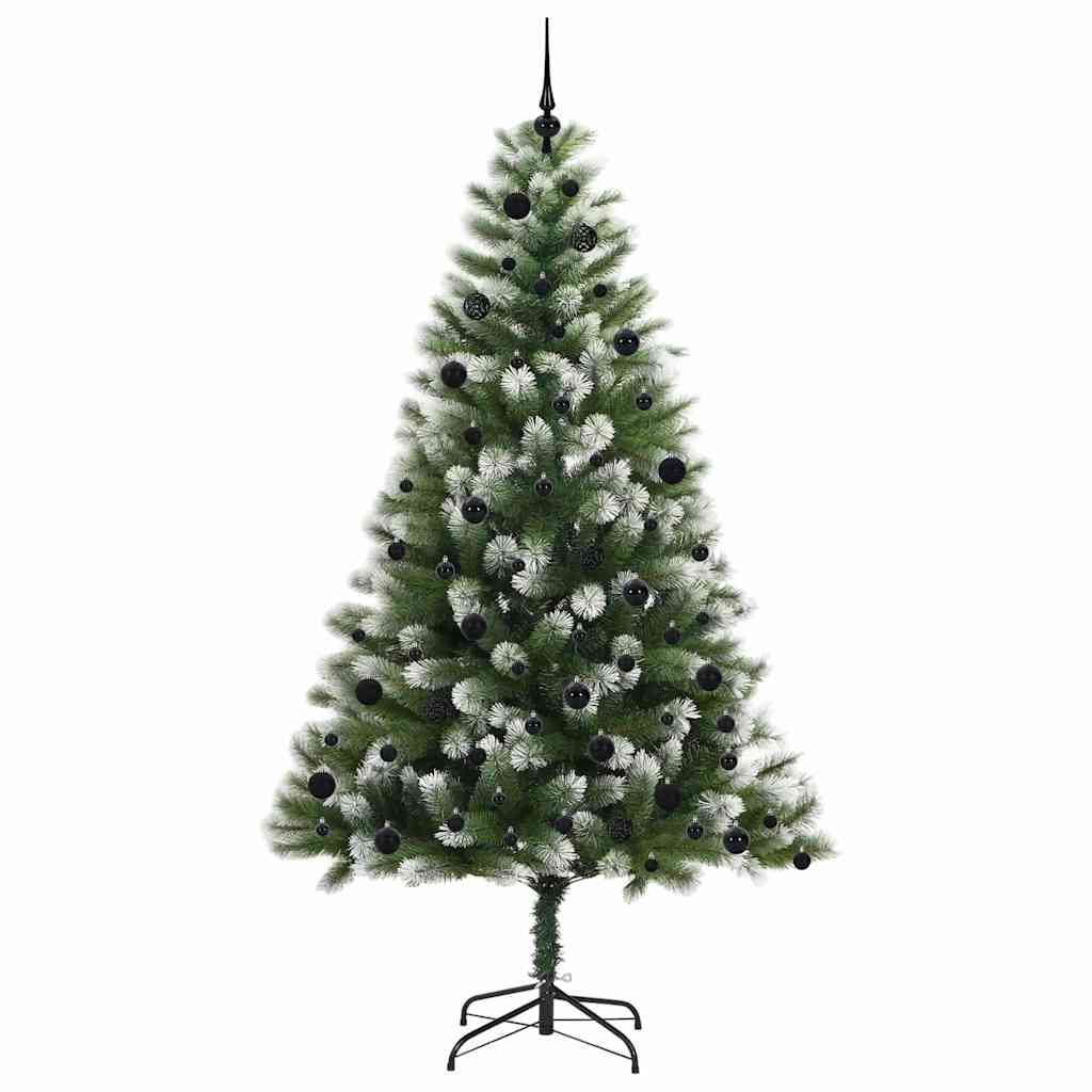Albero di Natale artificiale con rami snodati e neve imbiancata