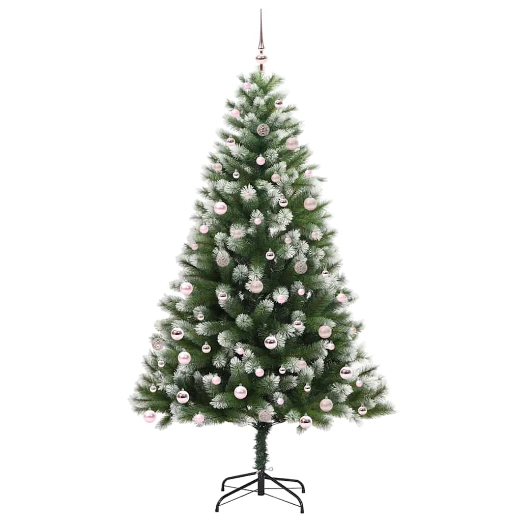 Albero di Natale artificiale con rami snodati e neve imbiancata