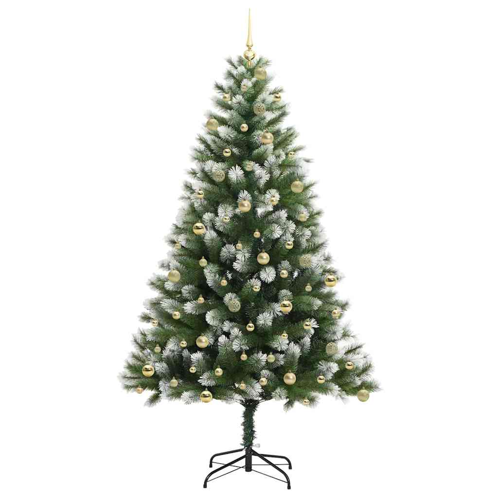 Albero di Natale artificiale con rami snodati e neve imbiancata