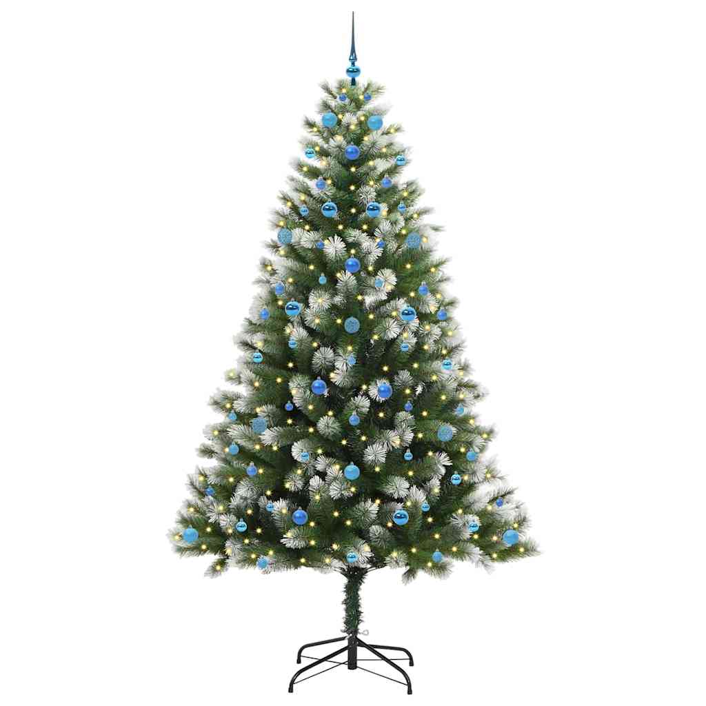 Albero di Natale artificiale con rami snodati e neve imbiancata