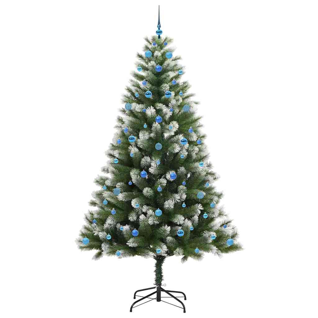 Albero di Natale artificiale con rami snodati e neve imbiancata