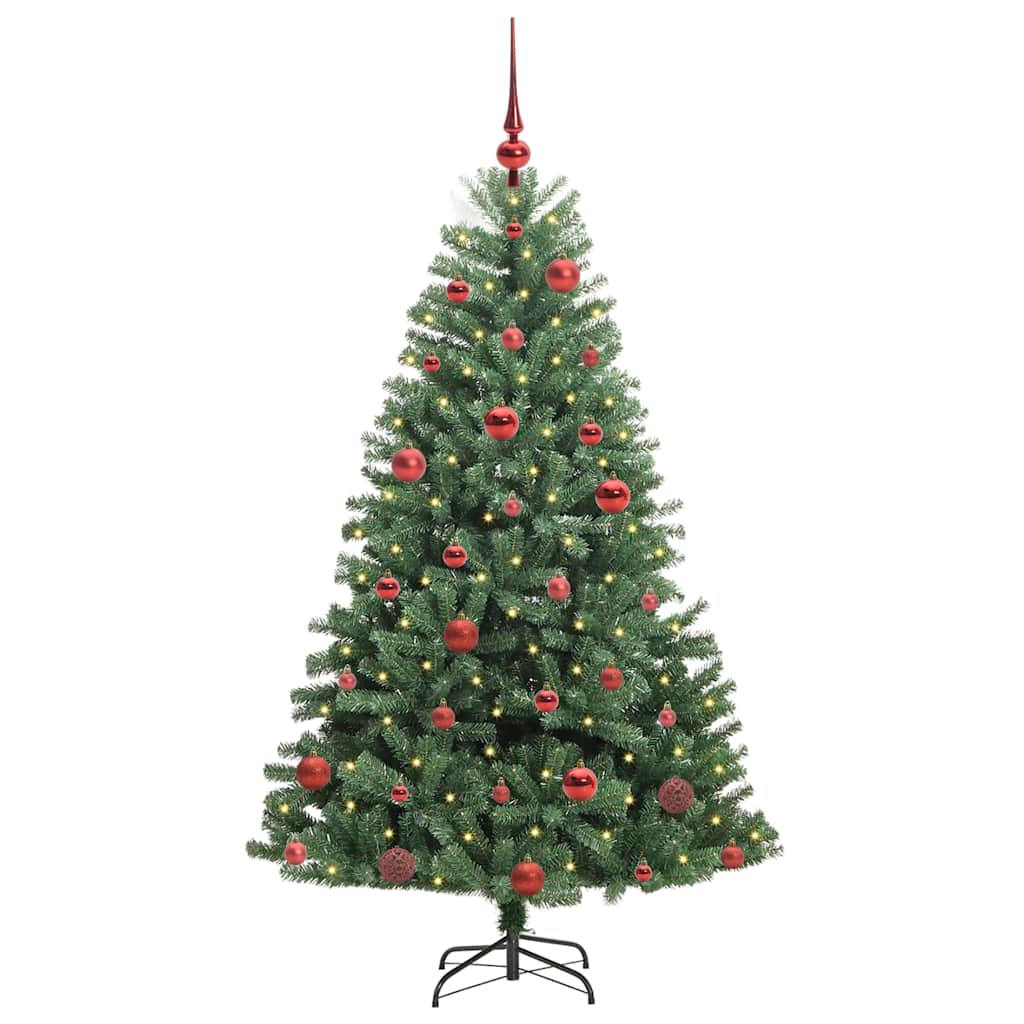 Albero di Natale Artificiale con Rami Pieghevoli Verde 150 cm