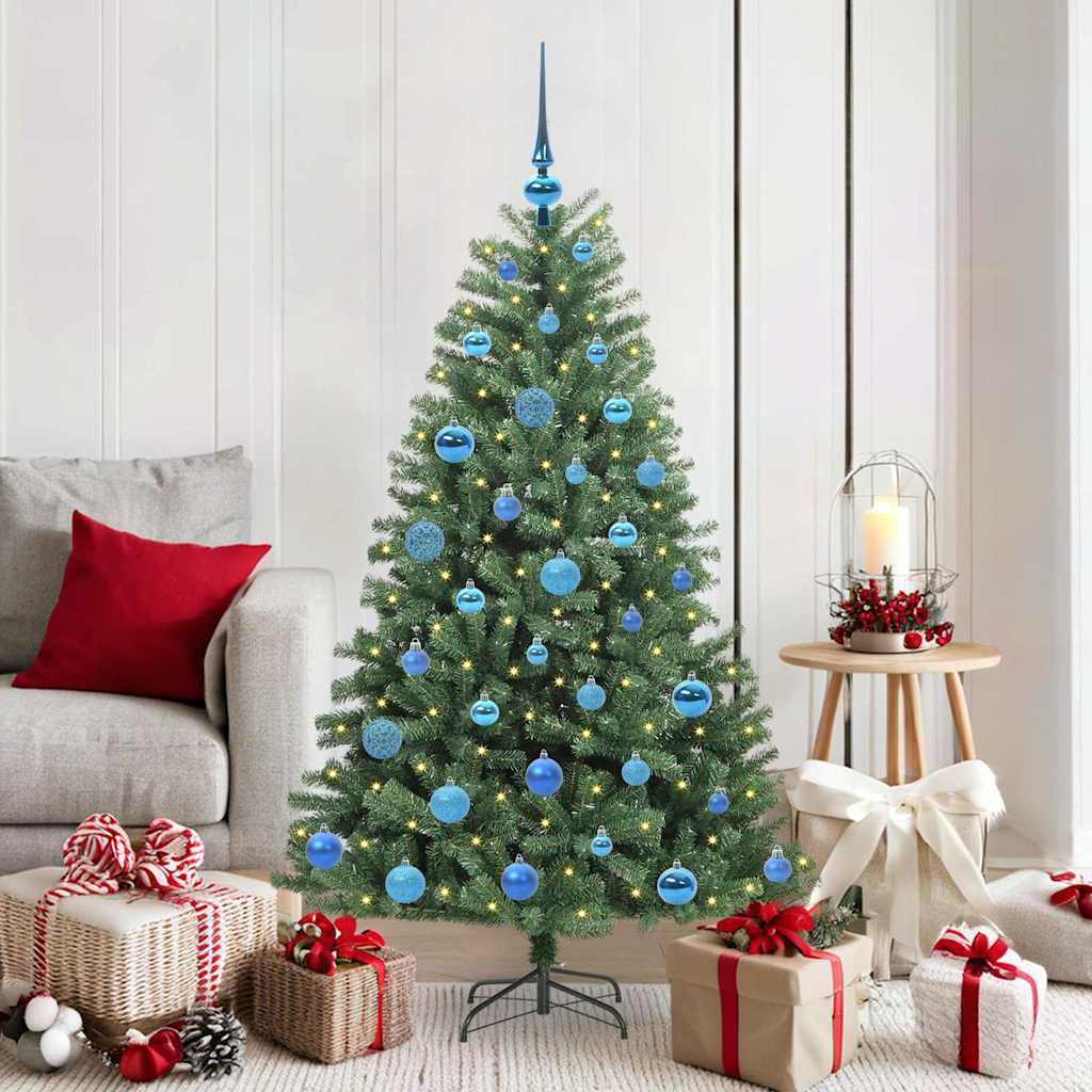 Albero di Natale Artificiale con Rami Pieghevoli Verde 150 cm