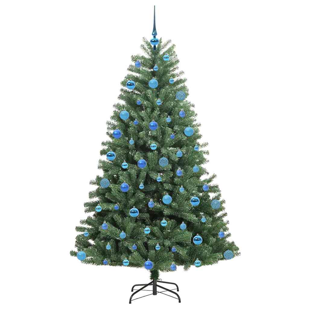 Albero di Natale Artificiale con Rami Pieghevoli Verde 180 cm