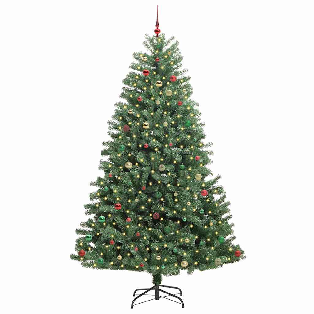 Albero di Natale Artificiale con Rami Pieghevoli Verde 270 cm