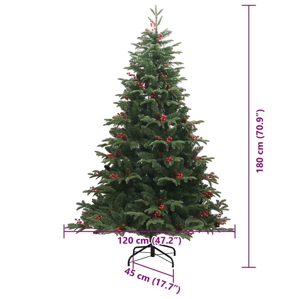 Albero di Natale artificiale con 300 LED Verde 180 cm