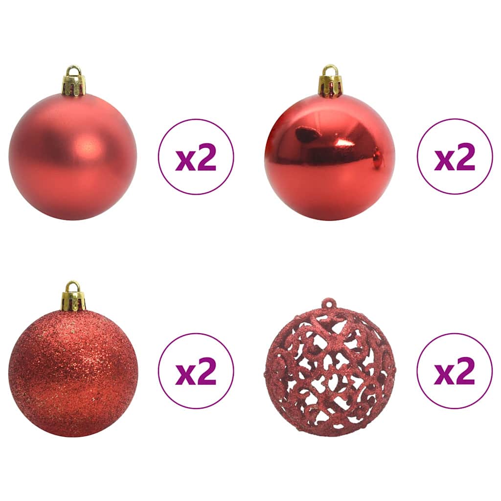 Albero di Natale Artificiale con Rami Pieghevoli Verde e Bianco
