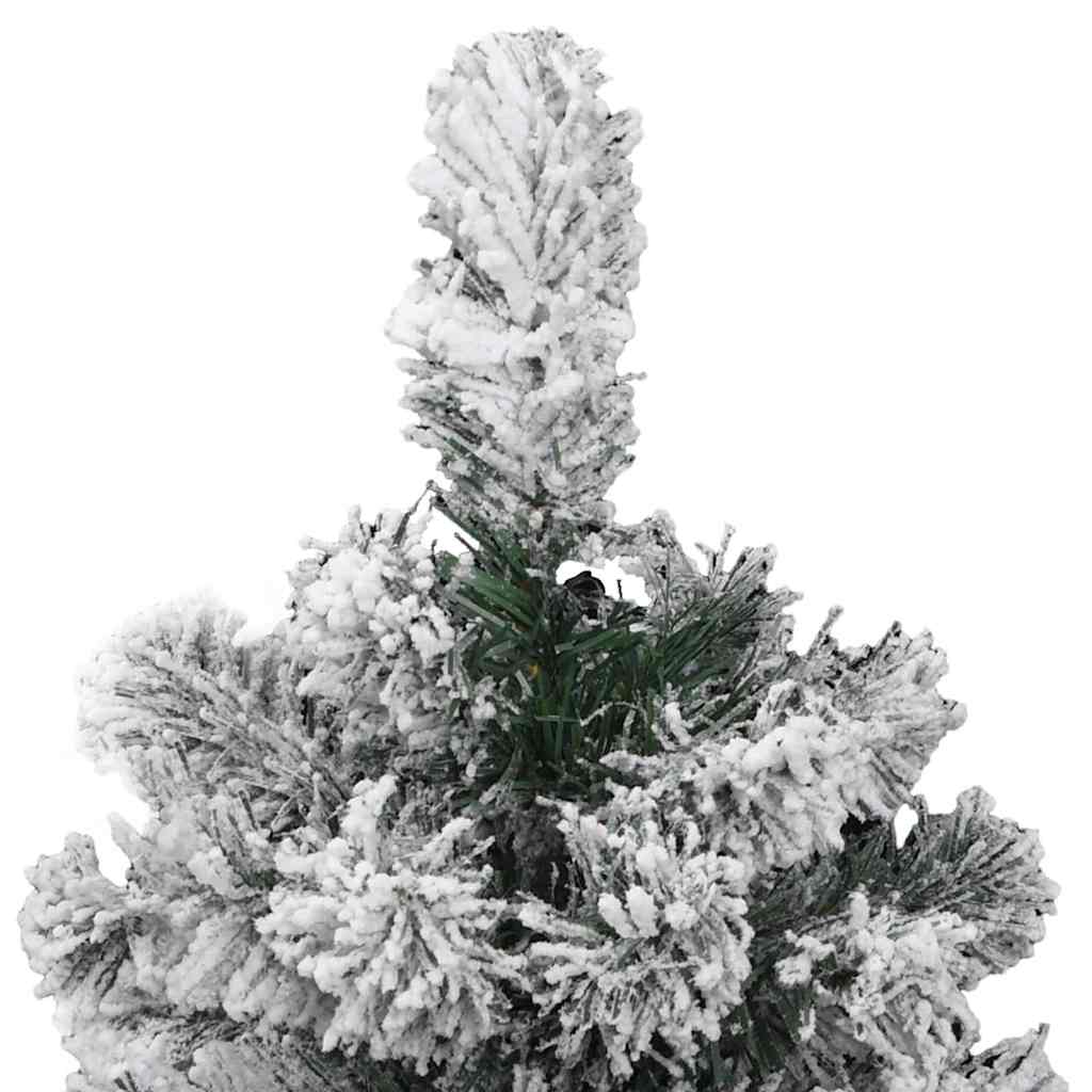 Albero di Natale Artificiale con Rami Pieghevoli Verde e Bianco