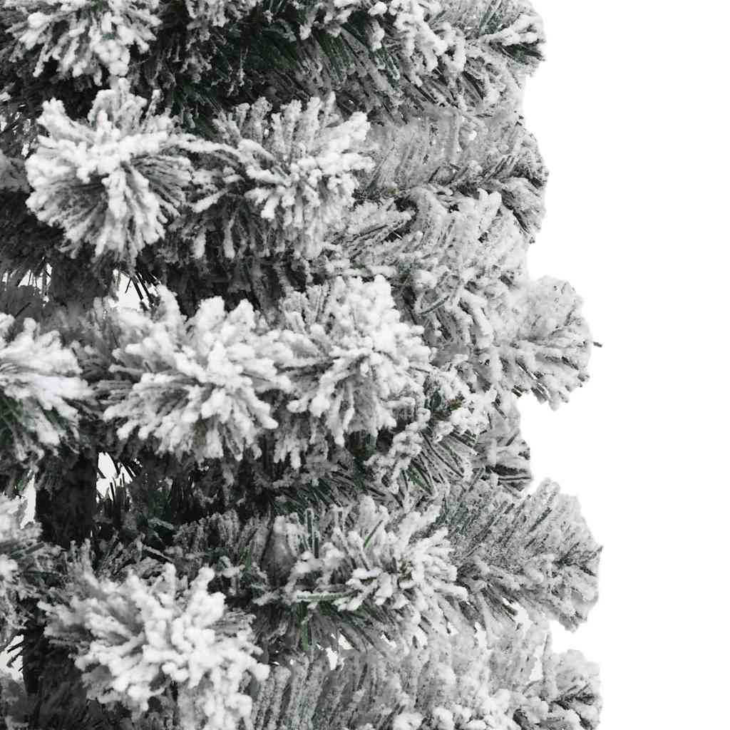 Albero di Natale Artificiale con Rami Pieghevoli Verde e Bianco