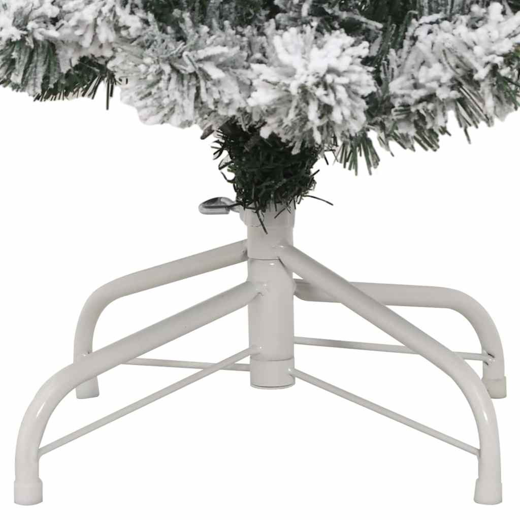 Albero di Natale Artificiale con Rami Pieghevoli Verde e Bianco