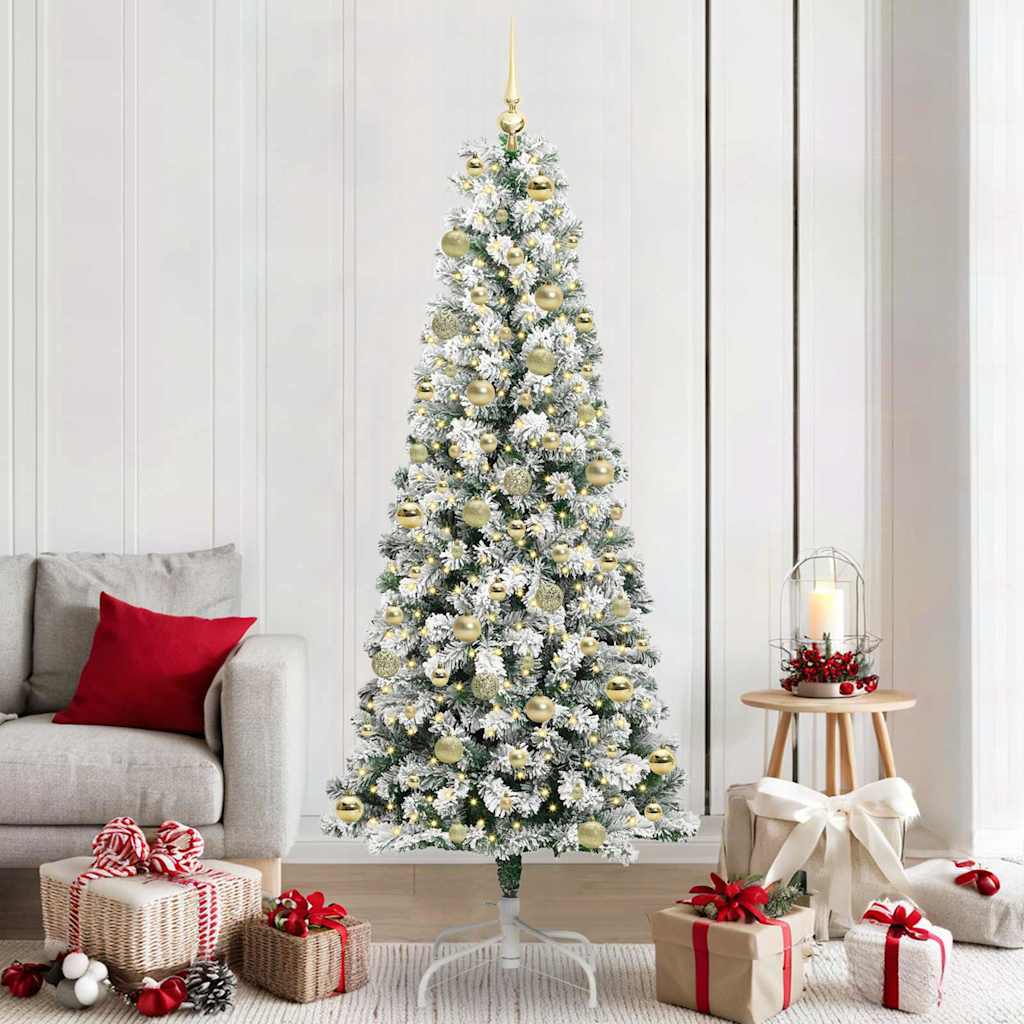 Albero di Natale Artificiale con Rami Pieghevoli 210 cm