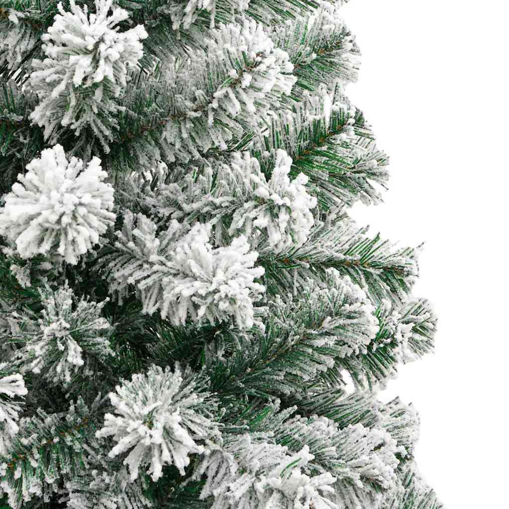 Albero di Natale Artificiale con Rami Pieghevoli Verde e Bianco