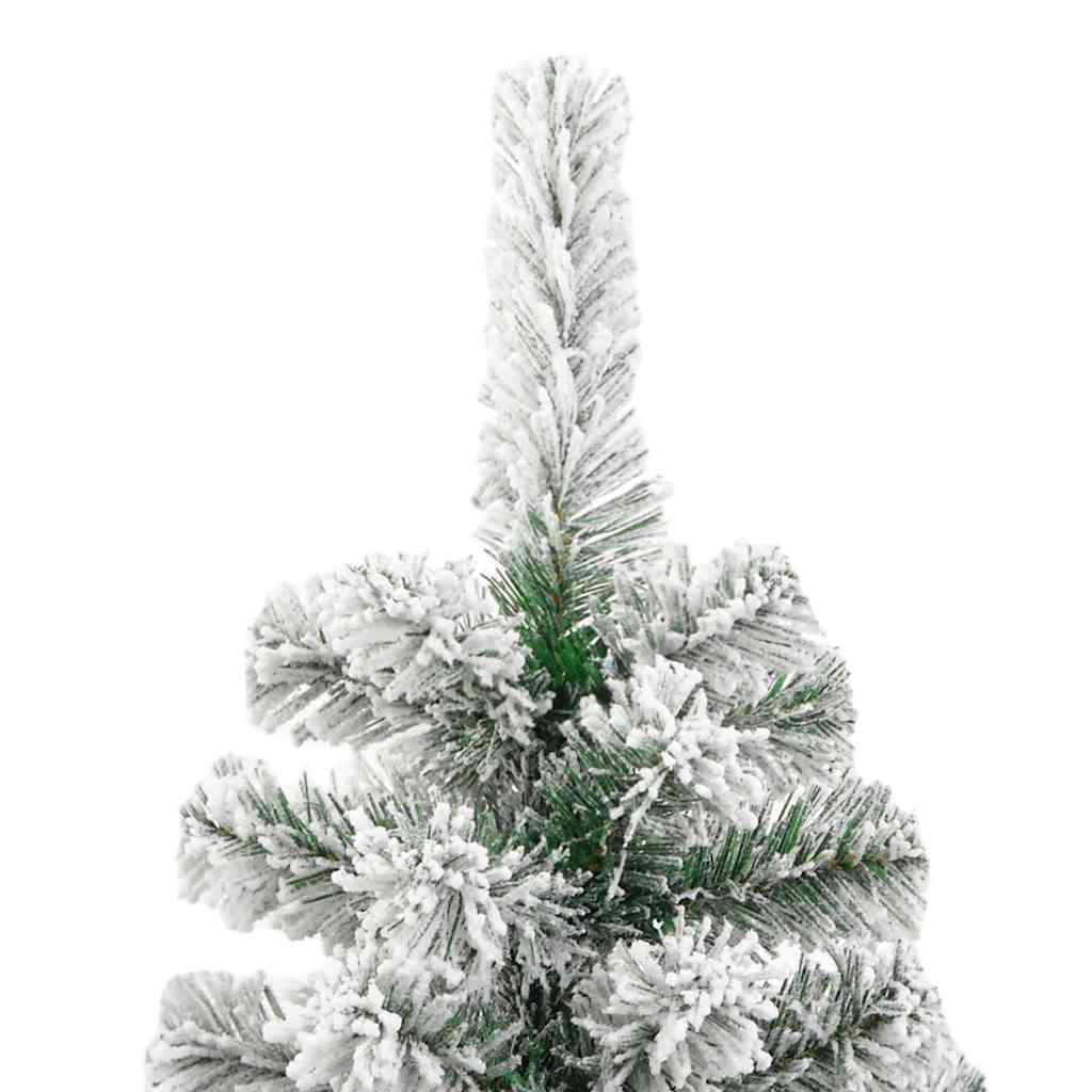 Albero di Natale Artificiale con Rami Pieghevoli Verde e Bianco