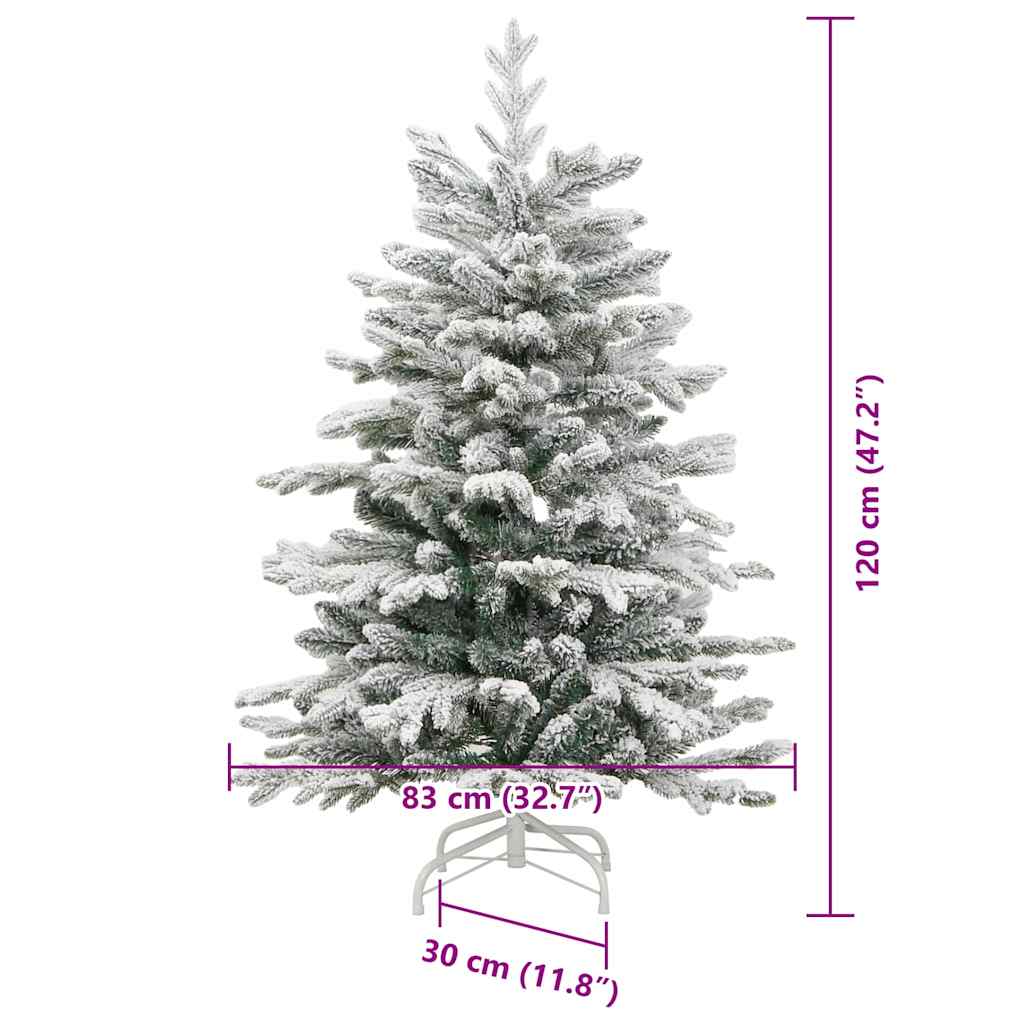 Albero di Natale Artificiale con Rami Pieghevoli Bianco 120 cm
