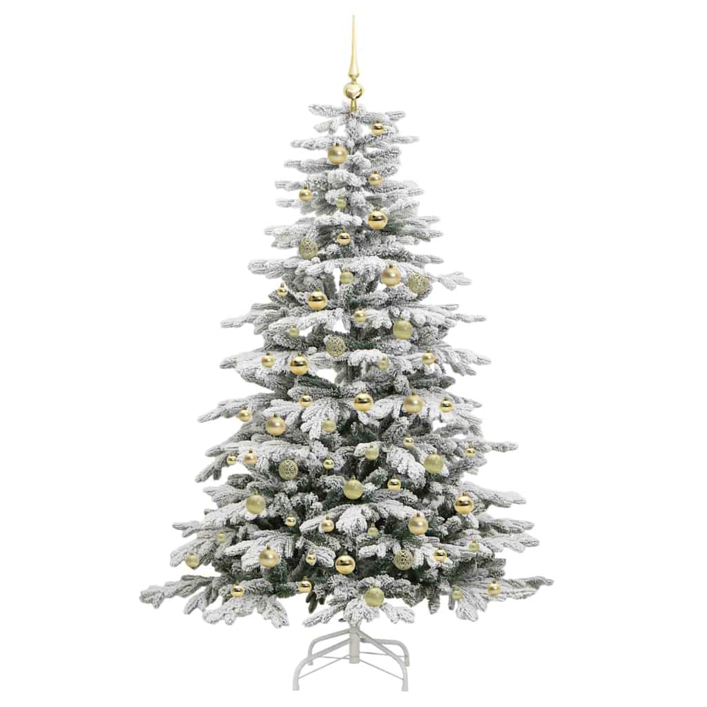 Albero di Natale Artificiale con Rami Pieghevoli Bianco 180 cm