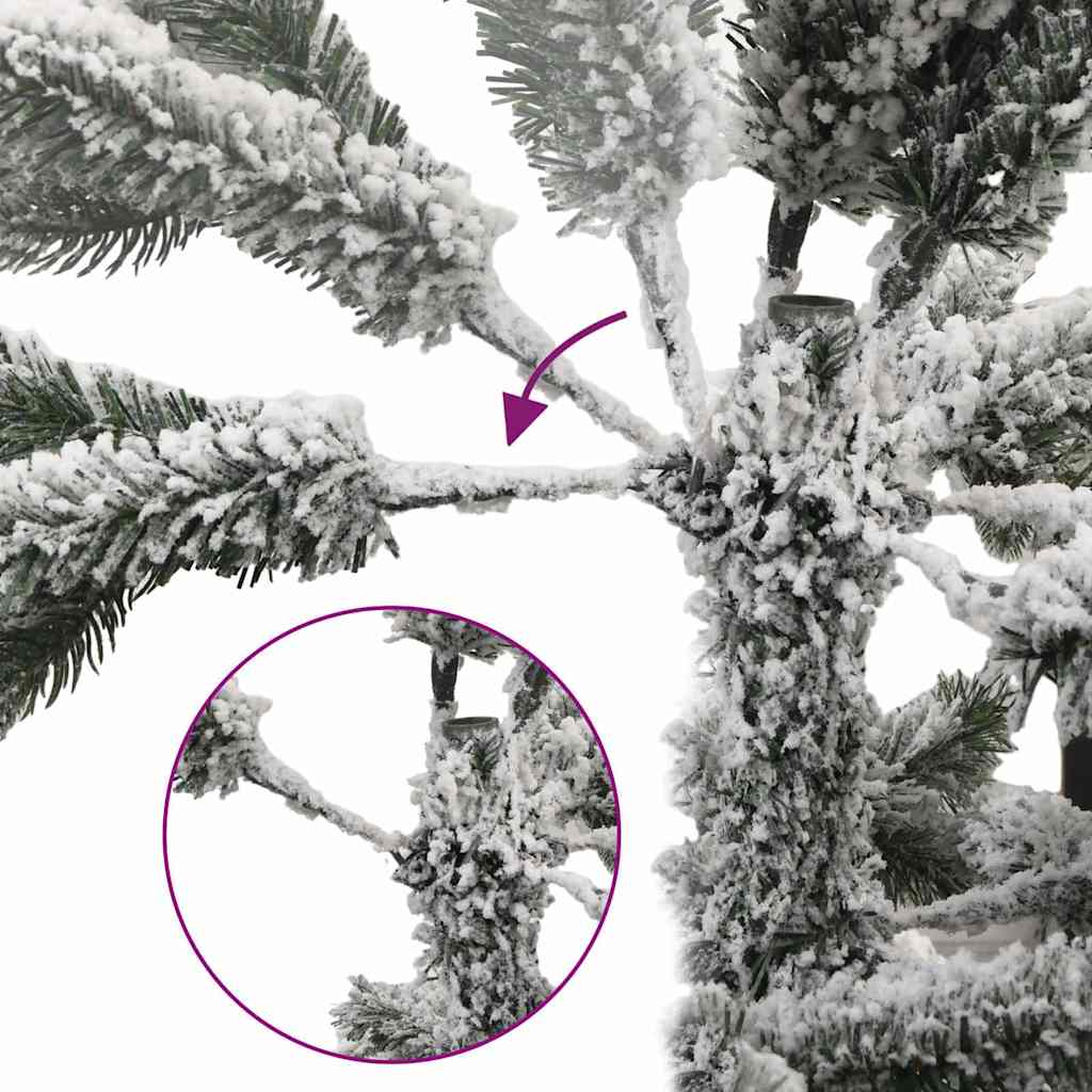 Albero di Natale Artificiale con Rami Pieghevoli Bianco 210 cm