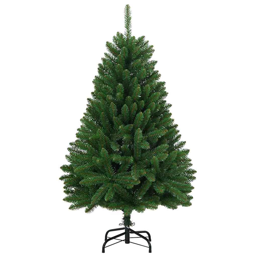 Albero di Natale artificiale 120 cm 150 LED Bianco caldo Verde