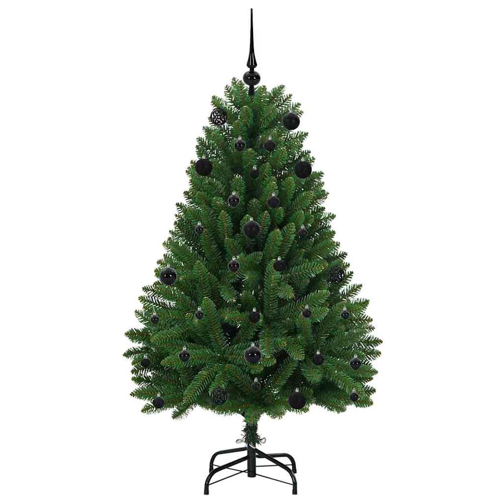 Albero di Natale artificiale 150 cm 150 LED Bianco caldo Verde