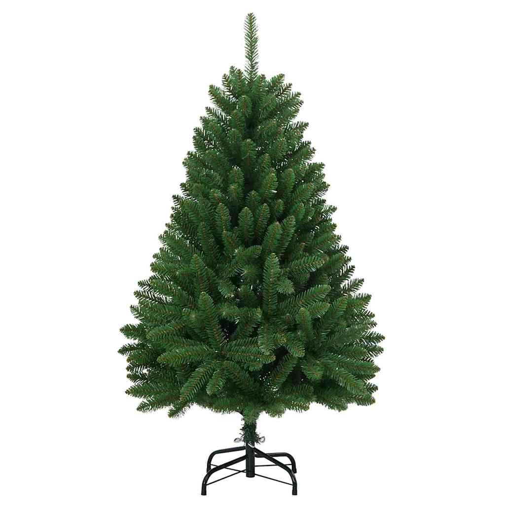 Albero di Natale artificiale 150 cm 150 LED Bianco caldo Verde