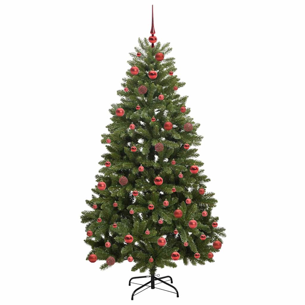 Albero di Natale artificiale 180 cm 300 LED Bianco caldo Verde