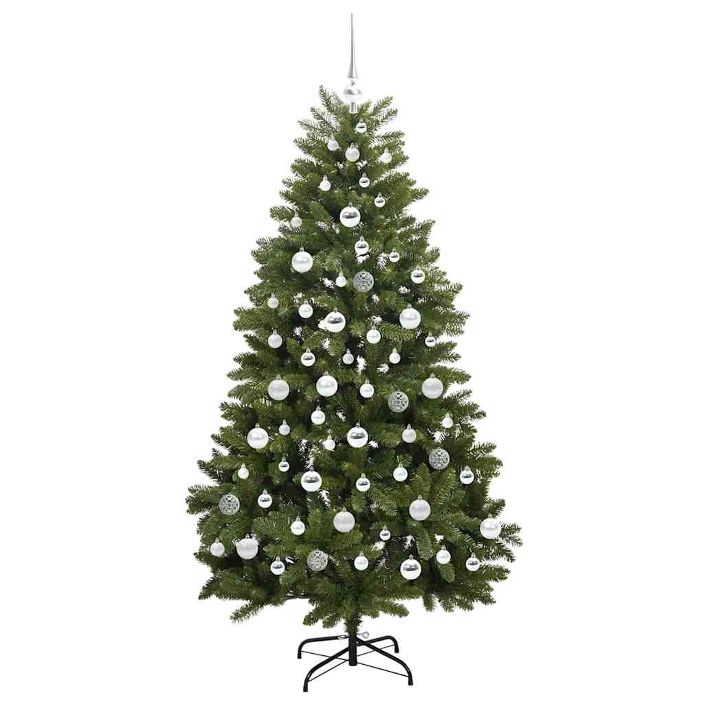 Albero di Natale artificiale 180 cm 300 LED Bianco caldo Verde