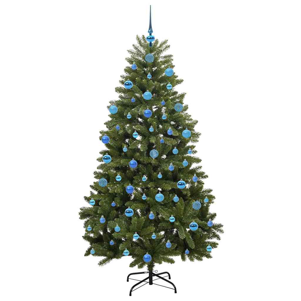 Albero di Natale artificiale 180 cm 300 LED Bianco caldo Verde