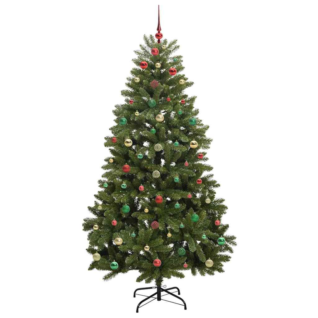 Albero di Natale artificiale 180 cm 300 LED Bianco caldo Verde