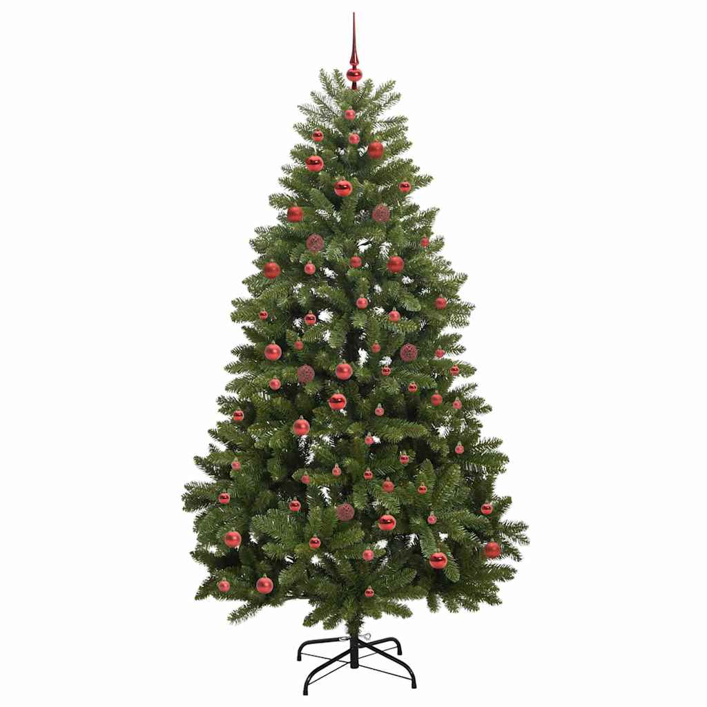 Albero di Natale artificiale 210 cm 300 LED Bianco caldo Verde