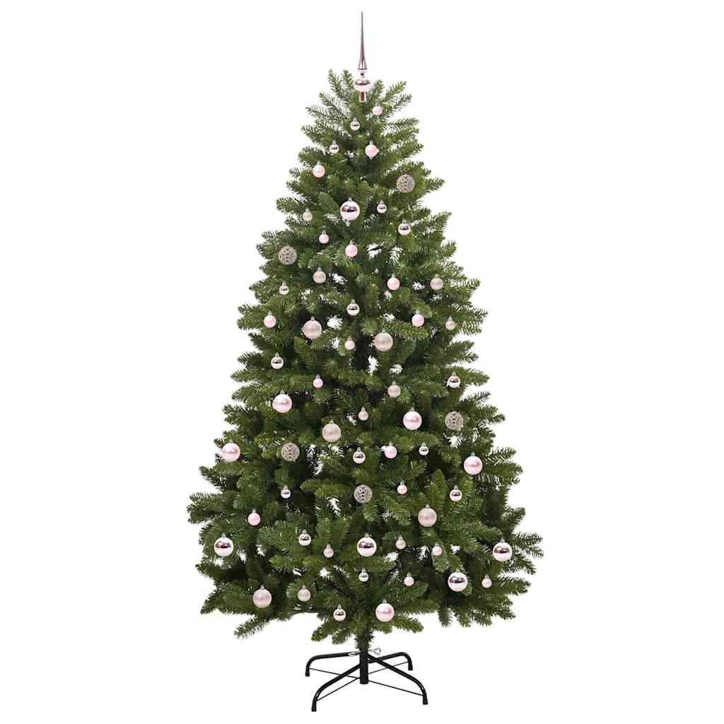 Albero di Natale artificiale 210 cm 300 LED Bianco caldo Verde