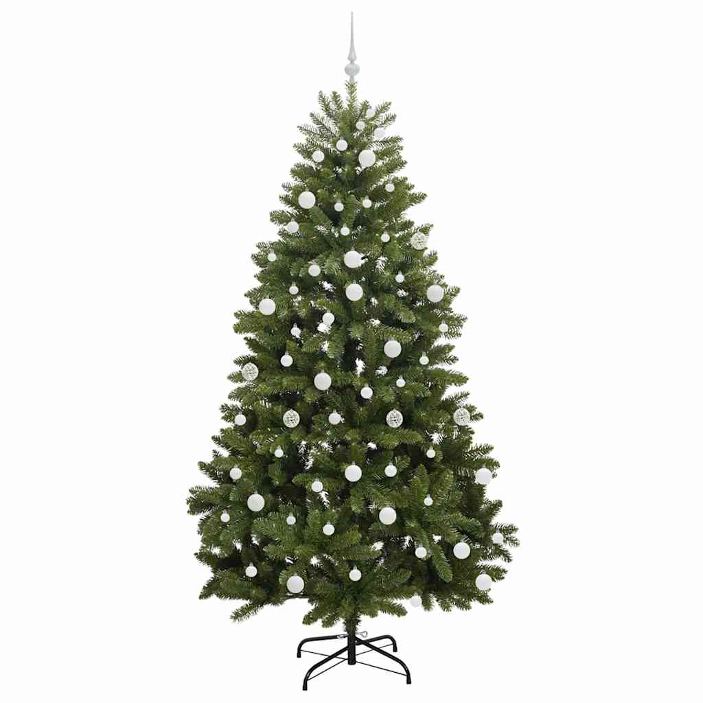 Albero di Natale artificiale 210 cm 300 LED Bianco caldo Verde