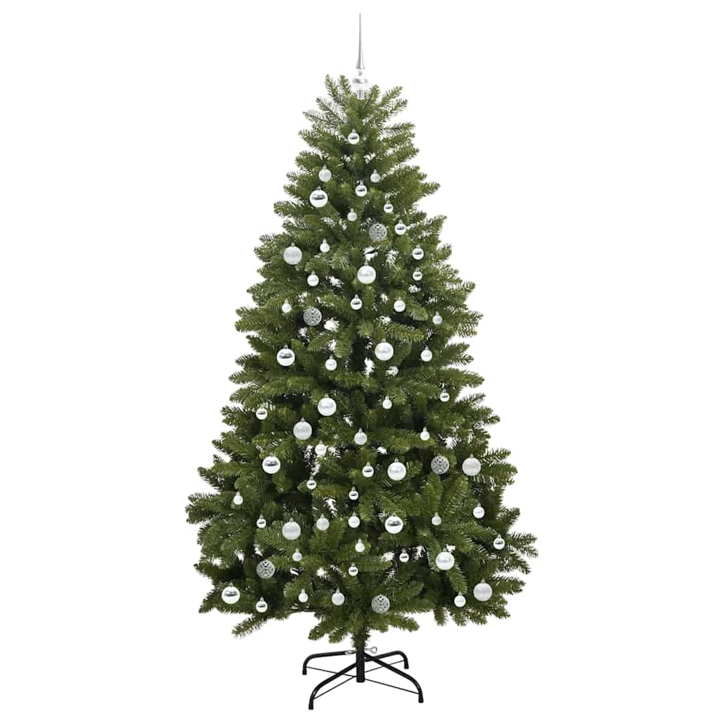 Albero di Natale artificiale 210 cm 300 LED Bianco caldo Verde
