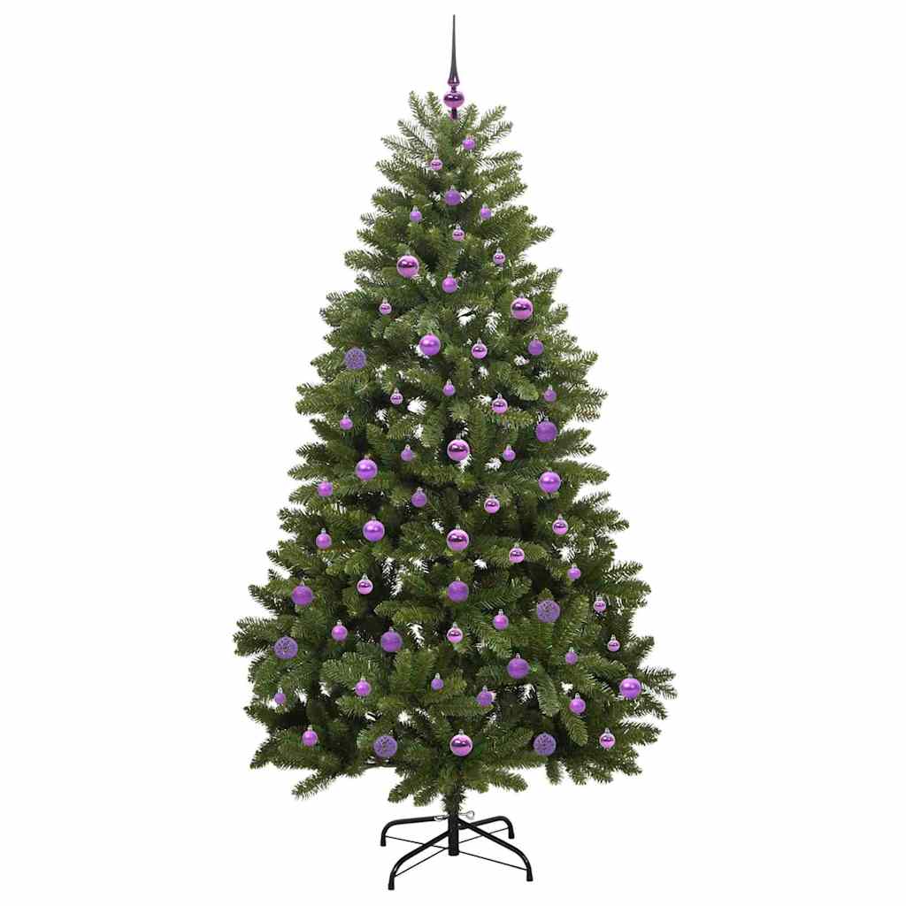 Albero di Natale artificiale 210 cm 300 LED Bianco caldo Verde