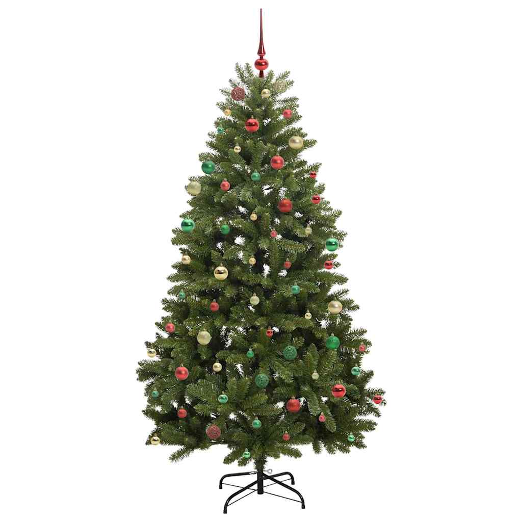 Albero di Natale artificiale 210 cm 300 LED Bianco caldo Verde