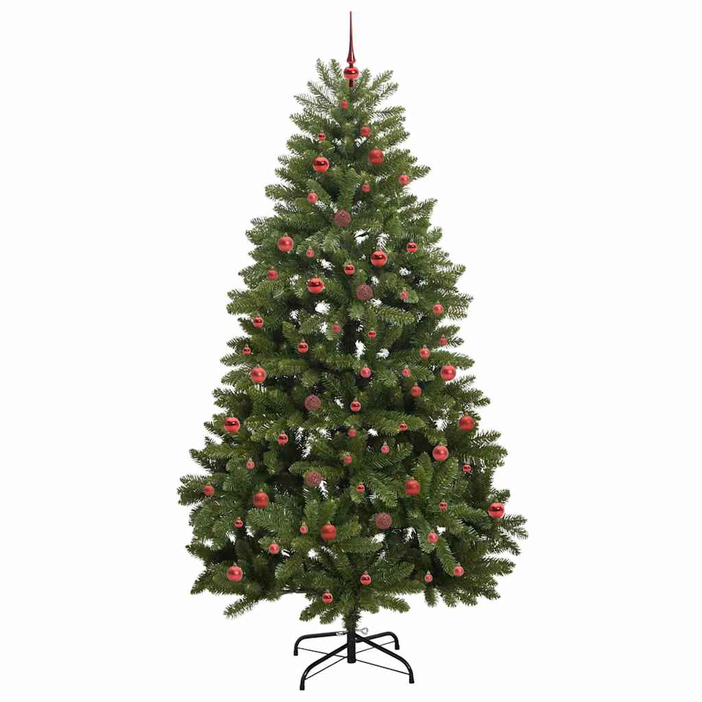 Albero di Natale artificiale 240 cm 300 LED Bianco caldo Verde
