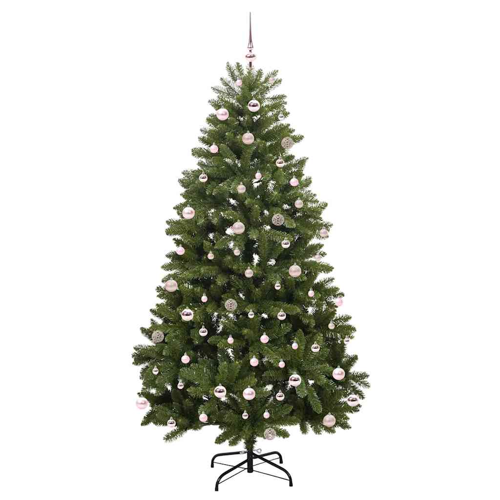 Albero di Natale artificiale 240 cm 300 LED Bianco caldo Verde
