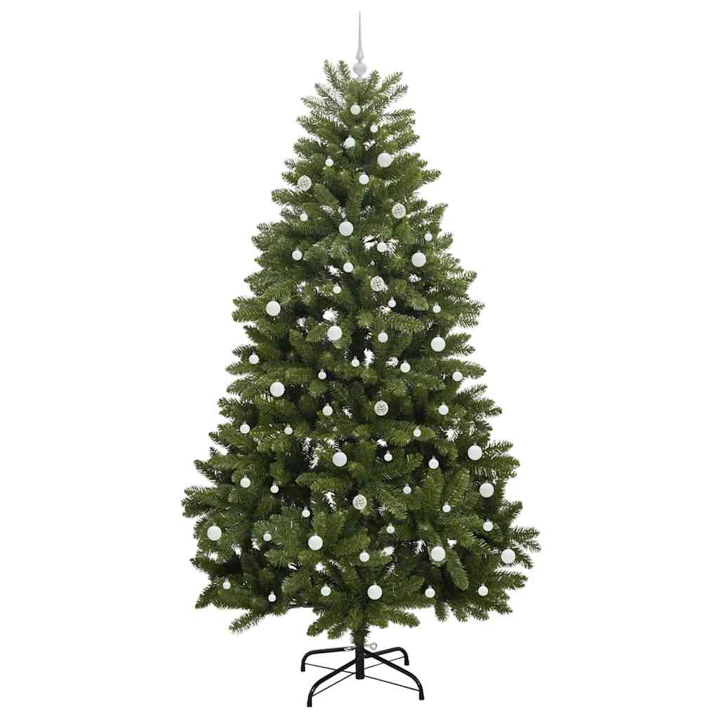 Albero di Natale artificiale 240 cm 300 LED Bianco caldo Verde